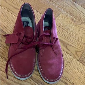 Cherry suede Clarks
